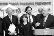 Presidente Ricardo Lagos, junto al ministro del Interior, Jos� Miguel Insulza, partieron a dos actividades en las comunas de Quilicura y Cerro Navia