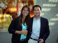 La expositora junto a su marido Jorge Cristoffanini (38kb)