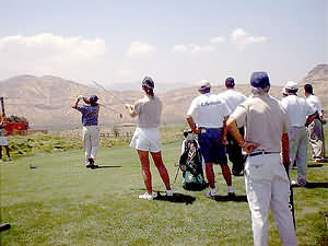 Foto: Franco en la mitad de un Birdie