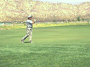 Foto: Franco en la mitad de un Birdie