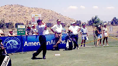 Foto: Rocha jugando en el hoyo 4