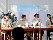 Fotograf&iacute;a: Carola Rojas y Jorge Boher, de la Junta de Vecinos Chicureo, y Mario Olavarr&iacute;a con Domingo Soto, por la I. Municipalidad de Colina.