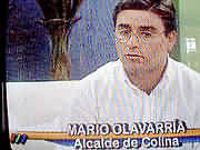 El Alcalde Olavarr&iacute;a con andrea Molina de Megavisi&oacute;n.
