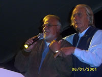 Los animadores Daniel Lencina y N�stor Isella. (84,151 bytes)