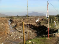 El camino a La Dehesa al sur del camino al fundo Chicureo. (47,629 bytes)