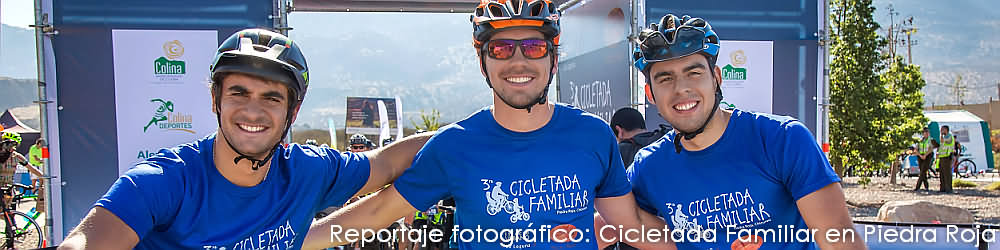 Fotos de vida social: Cicletada en Piedra Roja por D�a del Deporte.